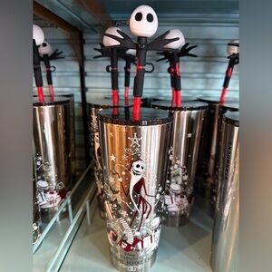 Starbucks Silver and Black Nightmare Before Christmas Tumbler